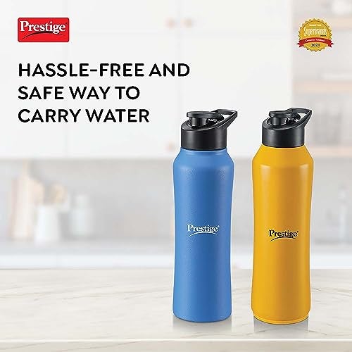 Prestige PSSB 02 SS Single Walled Stainless Steel Water Bottle 1L, Multicolor-Pack of 1(Assorted) - Image 2