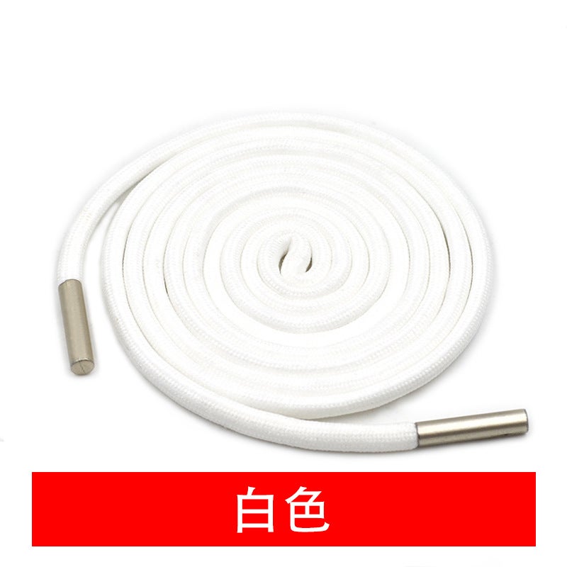 High-End Metal Tip Drawstrings for Hoodies and Pants White