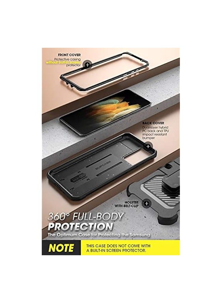 SUPCASE Unicorn Beetle Pro Series Case Designed For Galaxy S21+ Plus 5G (2021 Release), Full-Body Dual Layer Rugged Holster & Kickstand Case, Without Built-in Screen Protector - Black - Image 4