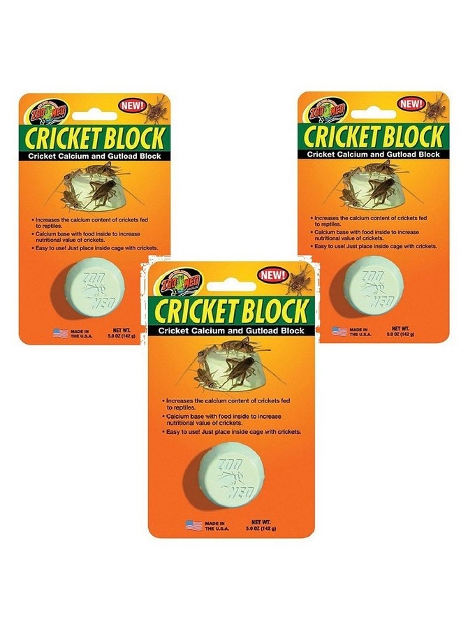 زوو ميد (عبوة من 3 قطع) مكعبات كريكت من Zoo Med Cricket Calcium and Gutload
