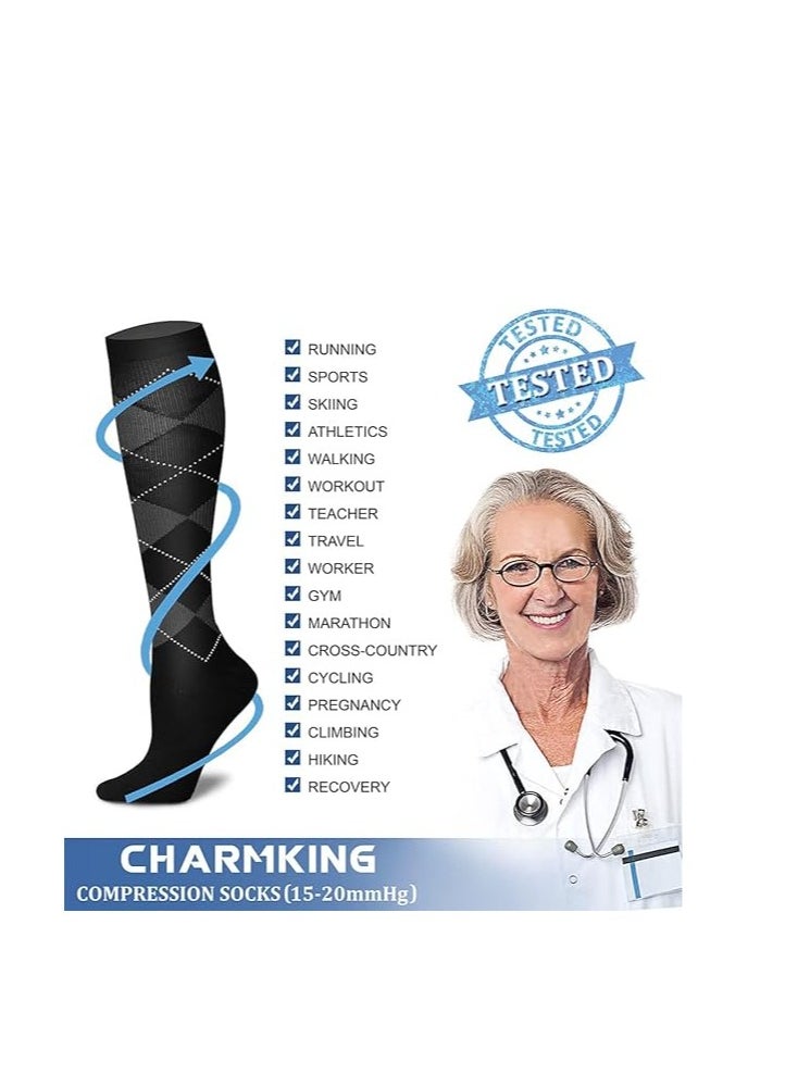 Generic 8 Pack Compression Socks for Men and Women Ideal for Circulation Support in Medical Running Nursing and Athletic Activities  - Image 5