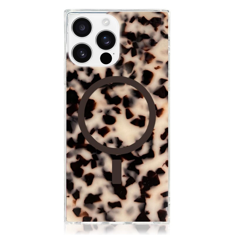 Flaunt Official Square Protective Case - Compatible with iPhone 16 Pro Max - Compatible with MagSafe & Wireless Charging - Drop-Tested & Shockproof - (Blonde Tortoise Shell) - Image 1