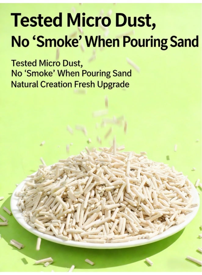 Cat Litter Fast Clumping, Flushable, Ultra Absorbent, 100% Natural Ingredients Litter, Water Dissolvable, Really Dust-Free, Low Tracking  Tofu Litter (Bamboo charcoal flavor) - Image 5
