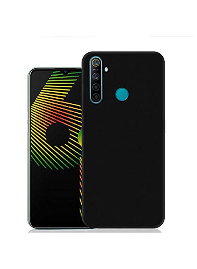 IAF Realme 6i Case Cover Back Soft Slim Flexible Shock Absorbent Protective Case Cover for Realme 6i Black