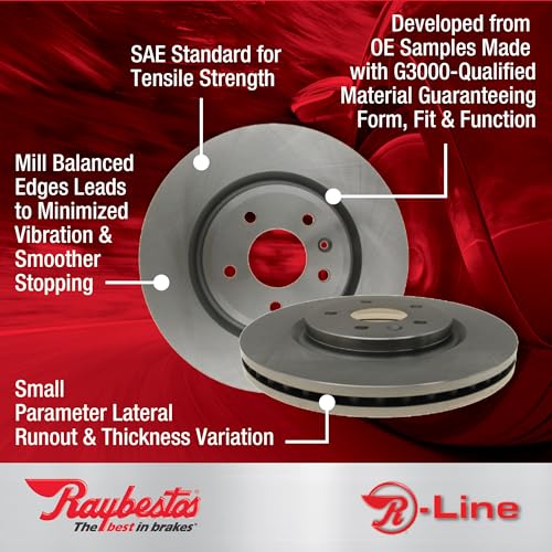 Raybestos دوار فرامل أمامي بديل من رايبستوس R-Line - لسيارات كاديلاك وشيفروليه وGMC المختارة (580279R) - Image 2