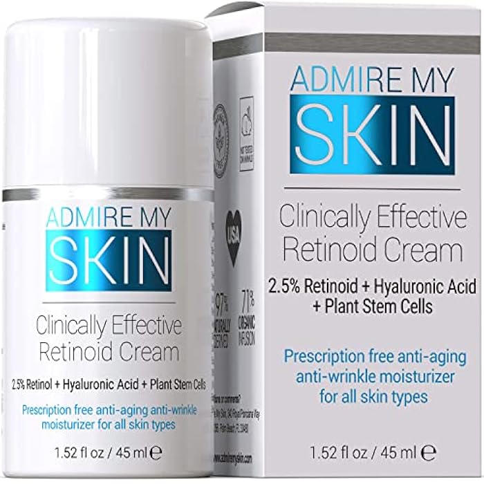 Admire My Skin Potent Retinoid Cream - Anti Aging Retinol Cream Moisturizer to Help Clear Acne Prone Skin, Eliminate Wrinkles and Provide You With That Healthy Youthful Glow - Image 1