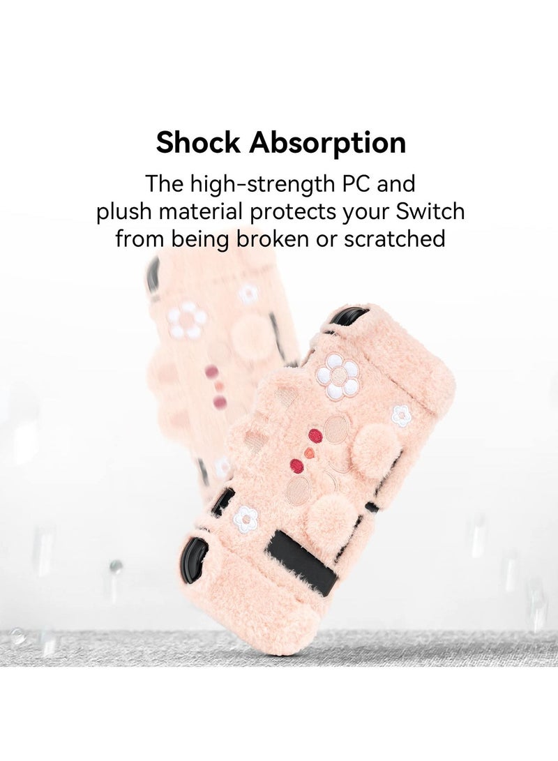 Y&D SYOSI Cute Plush Protective Case Cover for Nintendo Switch, Shock-Absorption and Anti-Scratch Compatible with Switch 2017 - Image 3