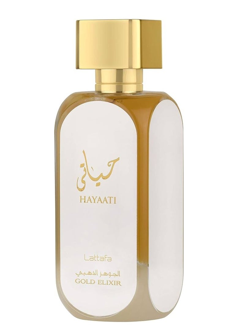 Lattafa Unisex Hayaati Gold Elixir EDP Spray 3.4 oz Fragrances 100ml - Image 1