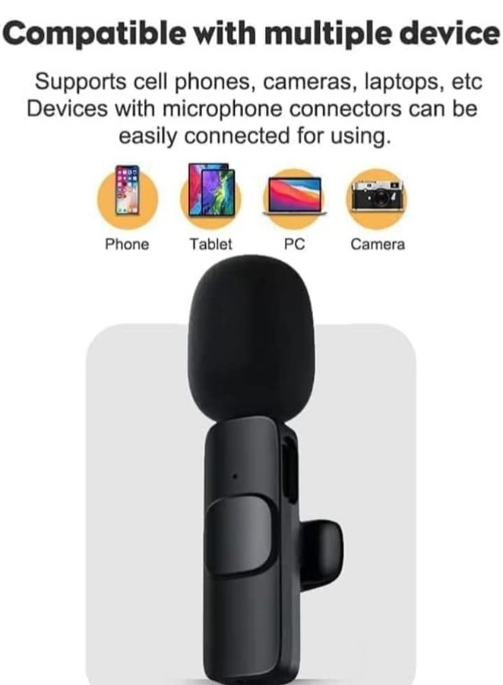 Wireless microphone compatible with all Lightning Type-C ports such as mobile phones, cameras, and laptops - Image 2