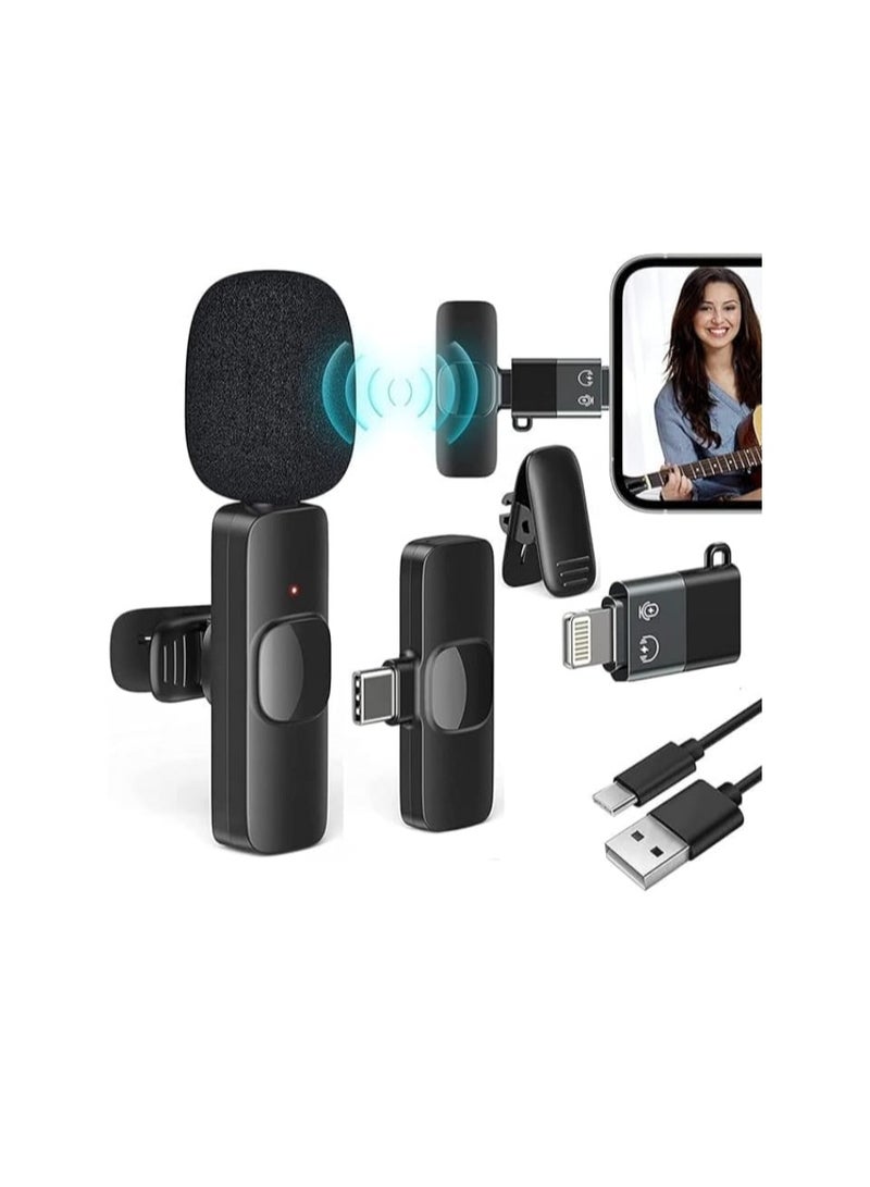 Wireless microphone compatible with all Lightning Type-C ports such as mobile phones, cameras, and laptops - Image 1