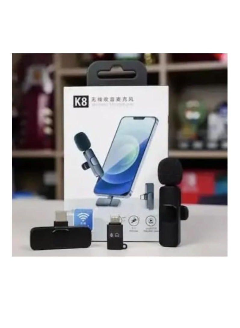 Wireless microphone compatible with all Lightning Type-C ports such as mobile phones, cameras, and laptops - Image 3