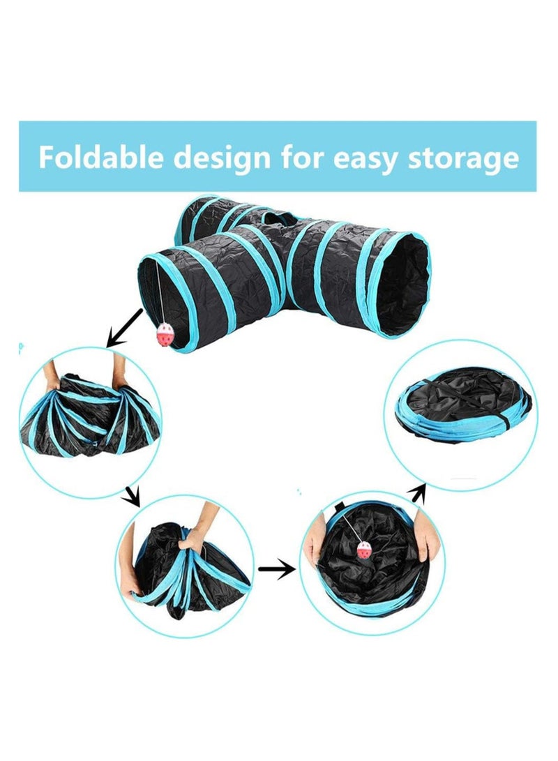 30 Pcs Cat Toys Interactive for Indoor Cats Tunnel Mouse Kitten Toys Cat Feather Teaser Wand Spring Toy - Image 2