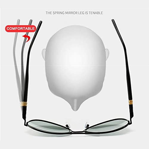 Dervin Unisex Adult Polarized Aviator Sunglasses (Black-Yellow) - Image 4