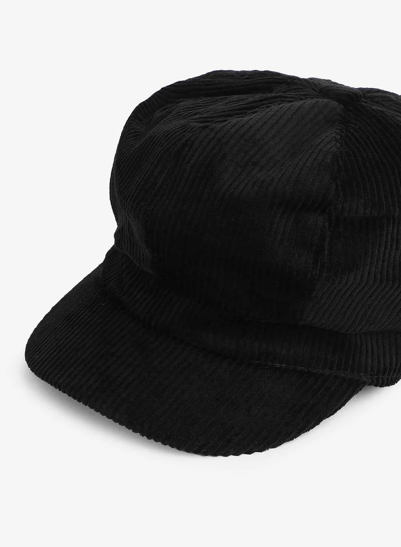 Haute Sauce Black Vintage Newsboy Cap