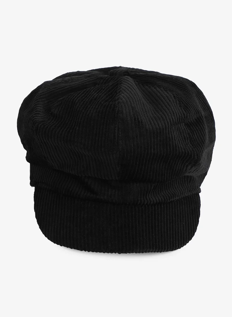 Haute Sauce Black Vintage Newsboy Cap