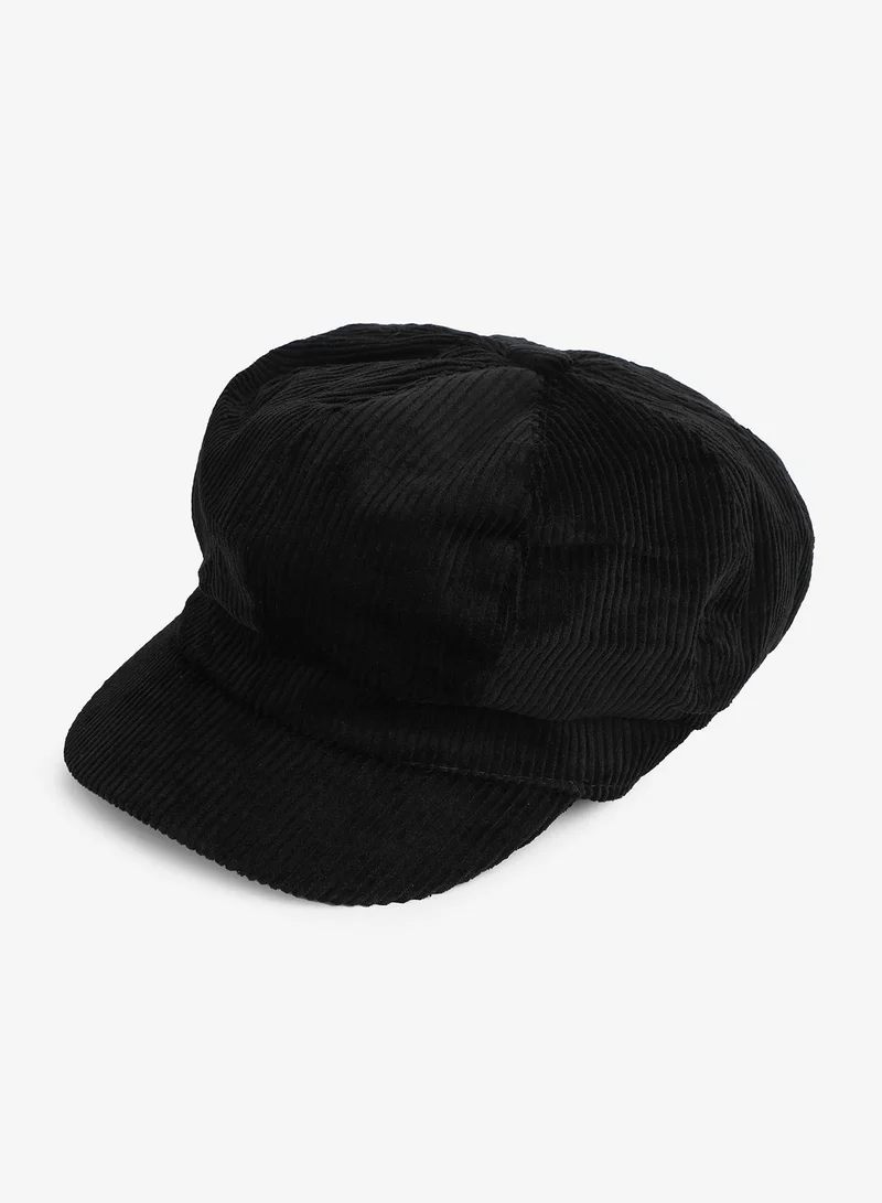 Haute Sauce Black Vintage Newsboy Cap