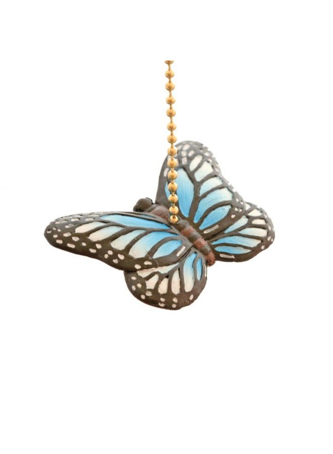 Blue Butterfly Fan Pull Decorative Light Chain by