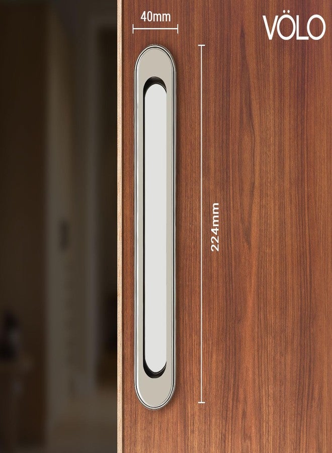 VOLO Satin Finish Conceal Handle - Durable Sliding Door Handle for Cabinets, Wardrobes, and Room Doors for Home, Office, and Hospital Settings (Model: Conceal 25) - Pack of 2 Pieces - Image 2