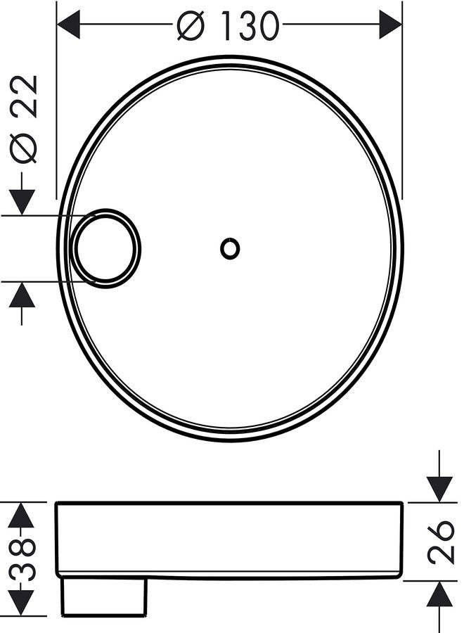 هانسجروهي صحن صابون هانزغروهي سهل التركيب، مقاس 1 بوصة، إكسسوارات عصرية مطلية بالكروم، 28679000 - Image 2