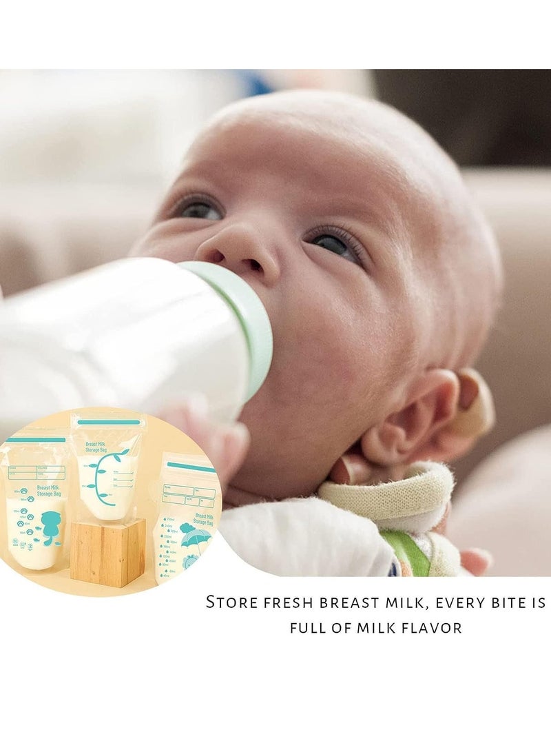 SOLARAE Breast Milk Storage Bags 30pcs 250ml Milk Freezer Bags Essentials Breast Milk Storage Bags for Freezer Pre-Sterilised Stand-Up Pouches No Leak Double Seal Freezer Milk Storage for Fridge - Image 3