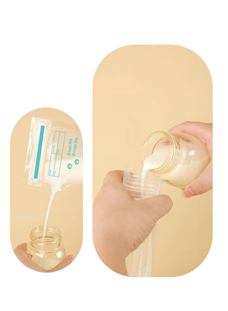 SOLARAE Breast Milk Storage Bags 30pcs 250ml Milk Freezer Bags Essentials Breast Milk Storage Bags for Freezer Pre-Sterilised Stand-Up Pouches No Leak Double Seal Freezer Milk Storage for Fridge - Image 2