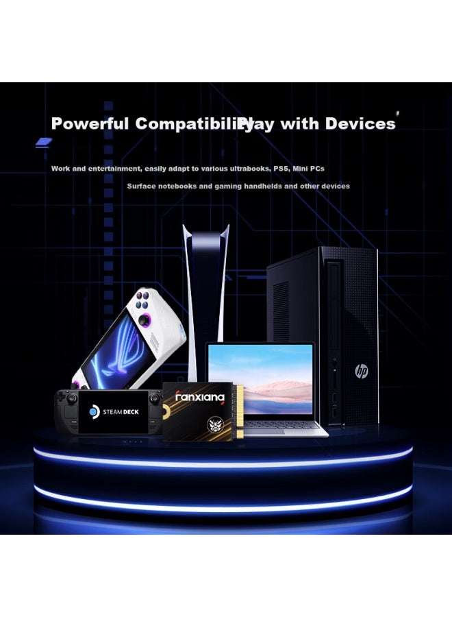 fanxiang فانشيانغ 1 تيرابايت SSD محرك الحالة الصلبة، واجهة M.2، بروتوكول NVMe، PCIe 4.0، سرعة القراءة 7400 ميجابايت/ثانية، حجم 2230، توسيع يدوي للألعاب S730 - Image 2