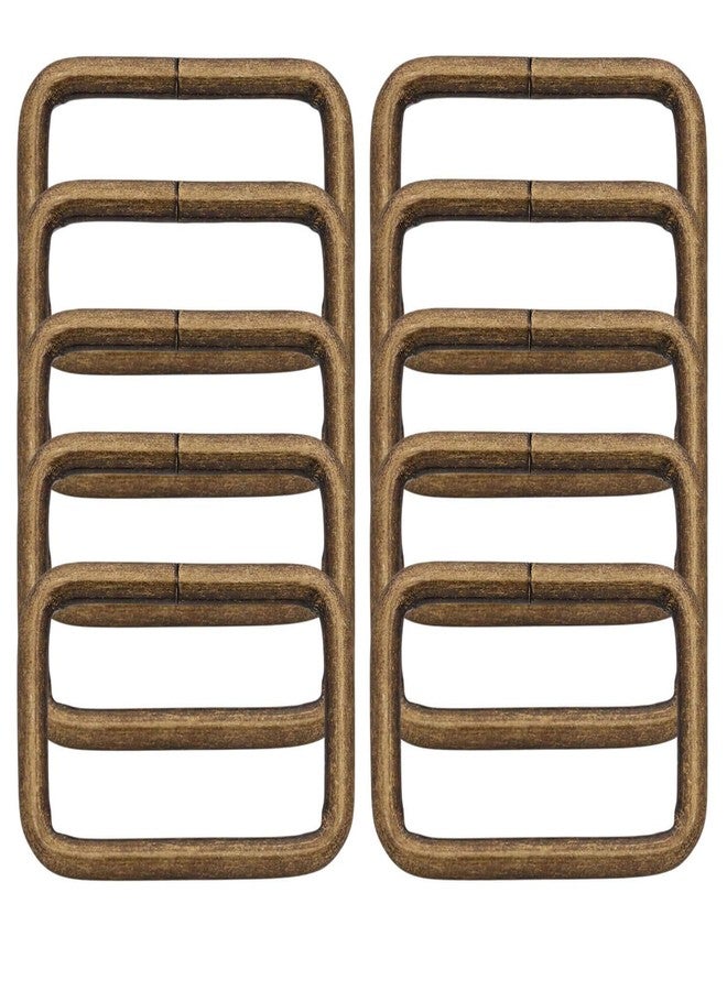 BIKICOCO Rectangle Buckle Ring Metal Non Welded 1.25x0.8 Inch Inside Dimensions Bronze Pack of 10 - Image 1