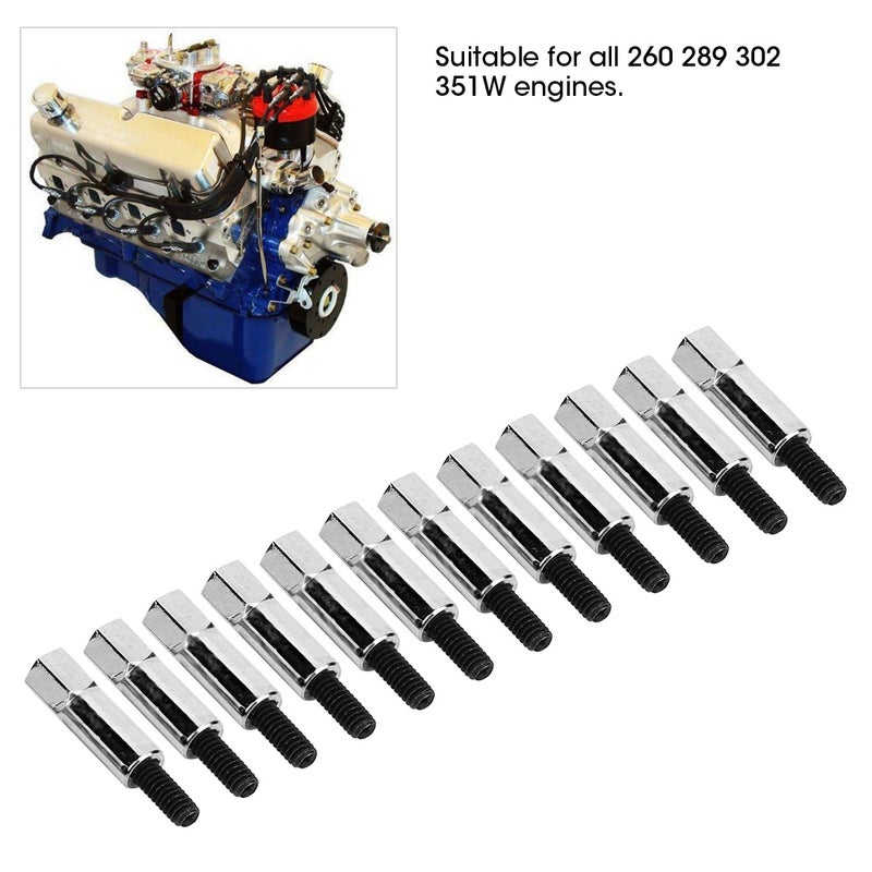 12pcs Chrome Valve Cover Bolt Set Fit for FORD 289 302 351W - Image 3