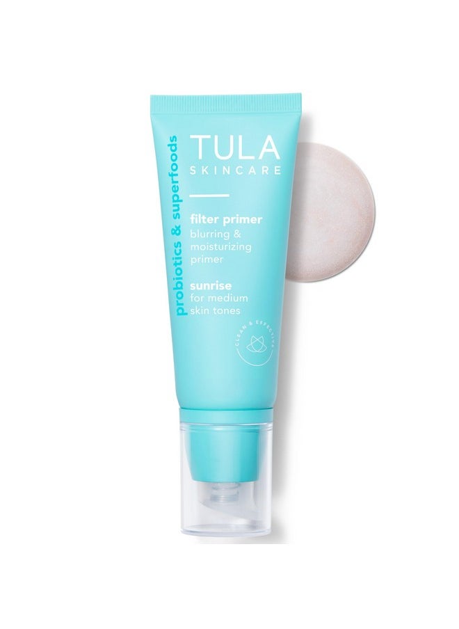 TULA TULA Skin Care Face Filter Blurring and Moisturizing Primer - Sunrise, Evens the Appearance of Skin Tone & Redness, Hydrates & Improves Makeup Wear, 1fl oz  - Image 1