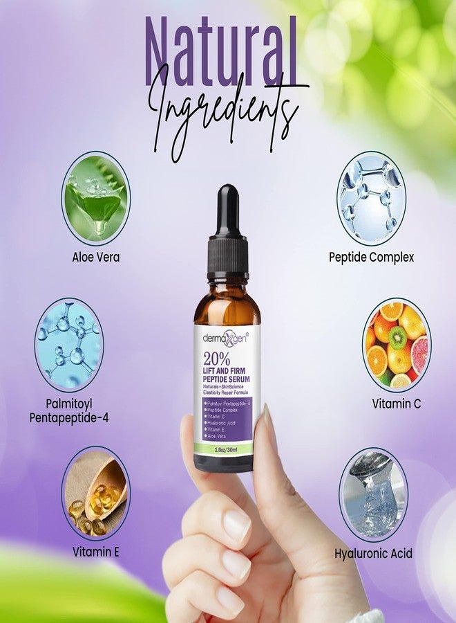 Dermaxgen Lift And Firm - 20% Peptide Serum, Matrixyl 3000 - Pure Organic Powerful Triple Combination/Anti-aging, Facial Aged Wrinkles Serum - 1 Fl Oz - Image 5