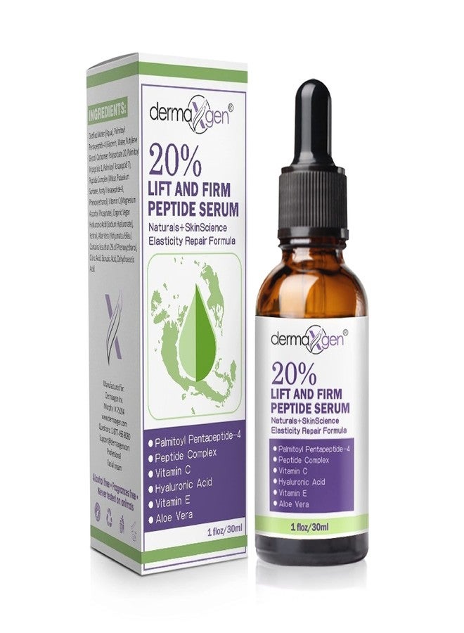 Dermaxgen Lift And Firm - 20% Peptide Serum, Matrixyl 3000 - Pure Organic Powerful Triple Combination/Anti-aging, Facial Aged Wrinkles Serum - 1 Fl Oz - Image 1