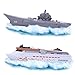 Crelloci 2PCS Aircraft Carrier Toy Cruise Ship with Lights and Sounds Model Aircraft Carrier Navy Ship Nautical Decorations Ocean Theme Party Supplies for Boys Gift Age 38 Collection - Image 3