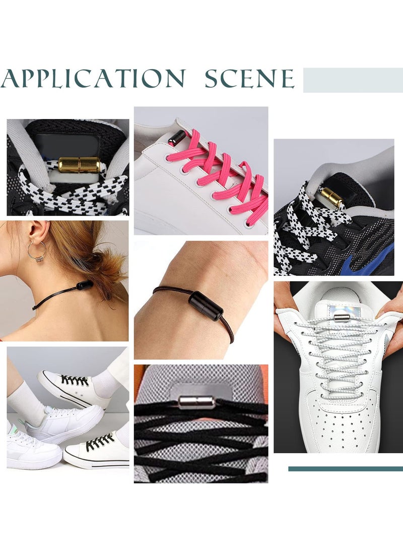 SANMUGEED 6 Colors No Tie Shoelace Buckle 12 pairs Tieless Buckle Lock Metal Turnbuckle Connector Capsule Aluminum Jewelry Clasps for Sneakers Shoes Repair Hiking Boots Bracelet Necklace Making - Image 3