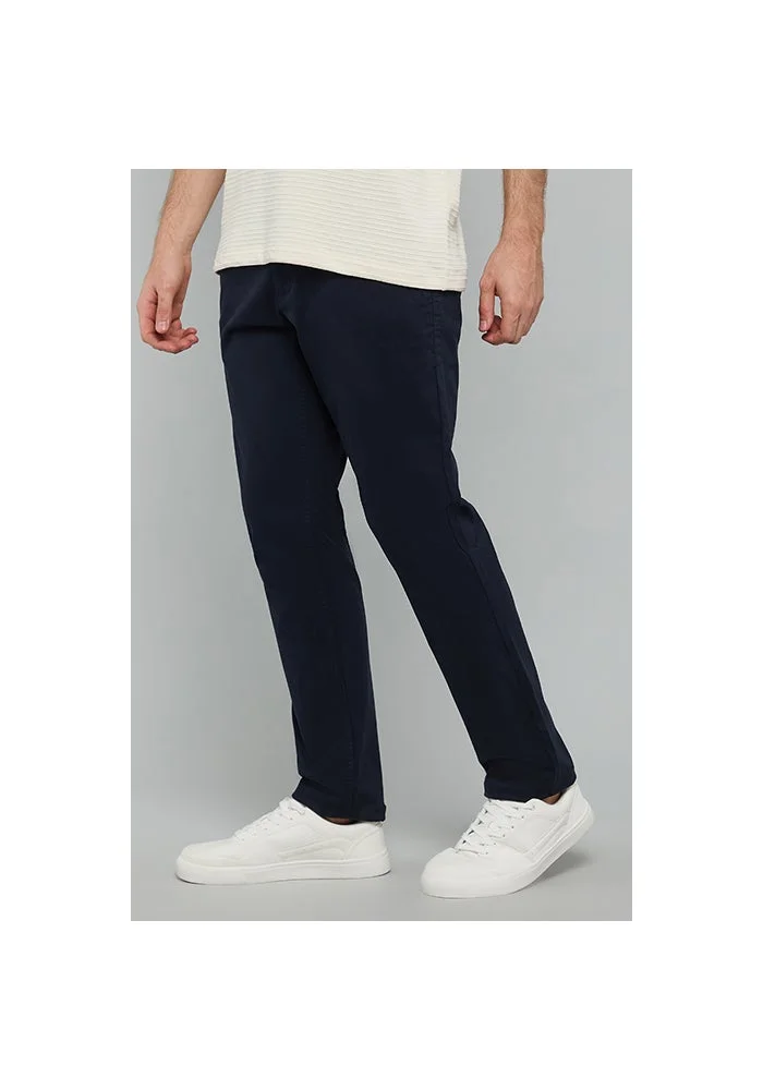 R&b  Solid Slim Fit Pants with Button Closure for Men | Best Price UAE