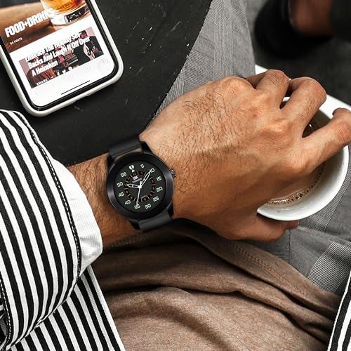 IIK COLLECTION Watches for Men Round Numerical Dial|Long Battery Life/Adjustable Fixable Silicon Strap|Watches for Boys - Image 2