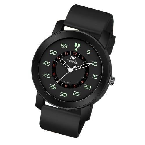 IIK COLLECTION Watches for Men Round Numerical Dial|Long Battery Life/Adjustable Fixable Silicon Strap|Watches for Boys - Image 1