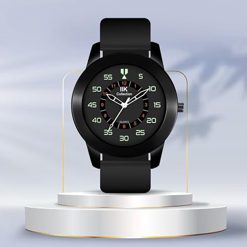 IIK COLLECTION Watches for Men Round Numerical Dial|Long Battery Life/Adjustable Fixable Silicon Strap|Watches for Boys - Image 3