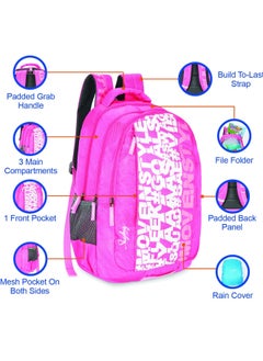 Skybags Skybags Riddle Pink 46 Cms Casual Standard Backpack With Raincover  - Image 2