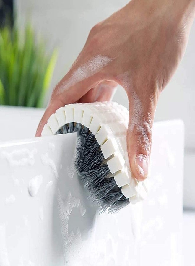 Trifecta Flexible Bristle Cleaning Scrub Brush Kitchen Cooktop Cleaning Brush Bendable Bathtub Sink Tile Brush Multipurpose Home Kitchen Bathroom Cleaner Tools (Pack -3) - Image 3