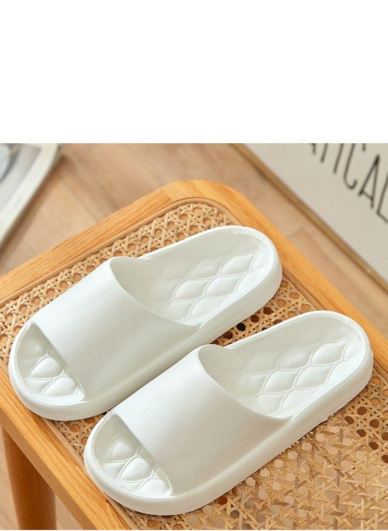 Gerenic EVA flip flops unisex white soft non-slip sandals suitable for hotel bathroom swimming 42-43 size 