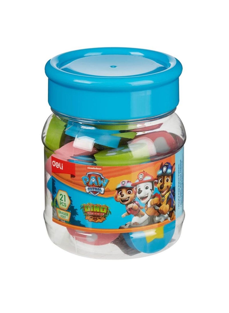 Deli ممحاة بتصميم باو باترول متعددة الألوان مكونة من 21 قطعة - Image 2