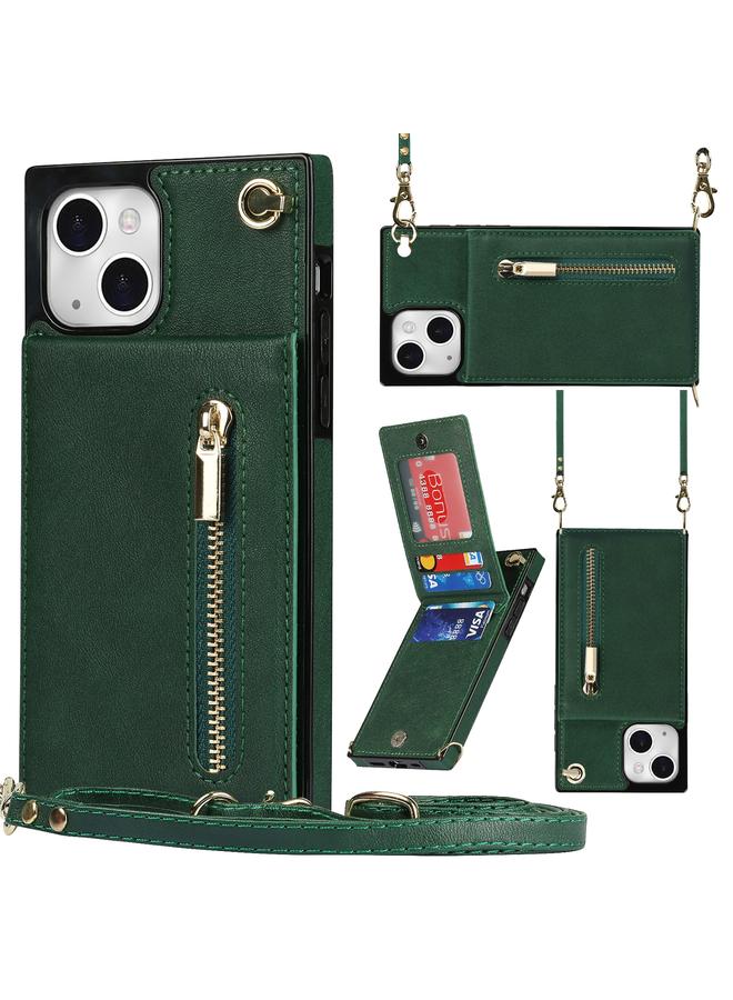 Zaboon Case For iPhone 13 Cross-body Zipper Square Phone Case with Holder - Image 1