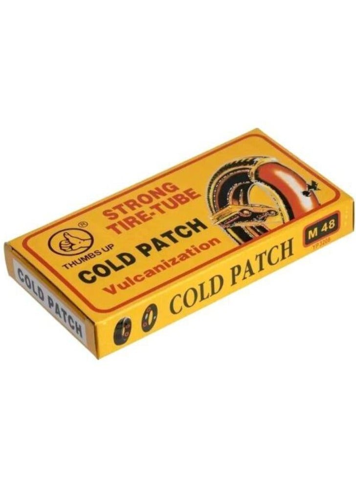 Car and Bike Inner Tube Repair Patches - 48-Piece Cold Patch Kit for Quick and Effective Tire Fixes