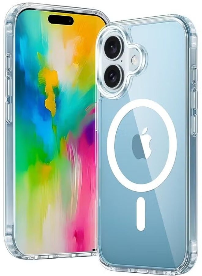 Raxoom MagSafe Clear Case for iPhone 16 â€“ Shockproof, Anti-Yellowing, Scratch-Resistant, Ultra-Slim, and Wireless Charging Ready - Image 1