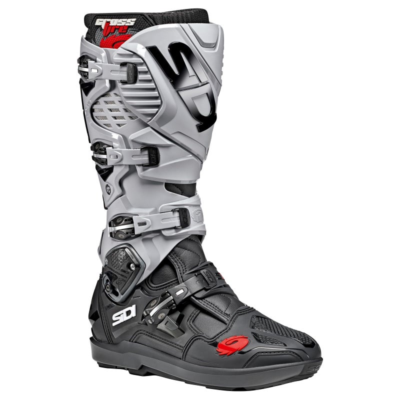 SIDI Crossfire 3 Srs 000MMFIRE3WSRS Motorcycle Boots Men 44 EU Black Ash
