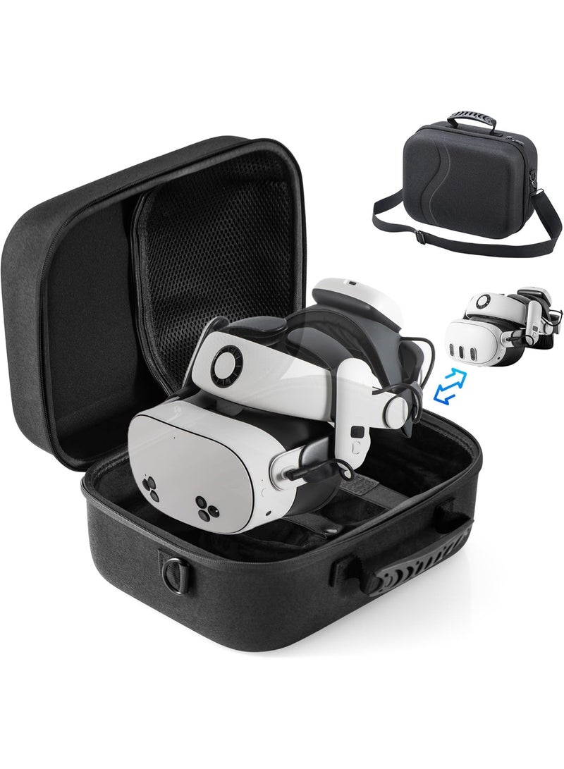 Case for Quest 3S, black, Plenty of space  Portable Case For Quest 3S, Protective Case Travel Case For Quest 3S Black - Image 1
