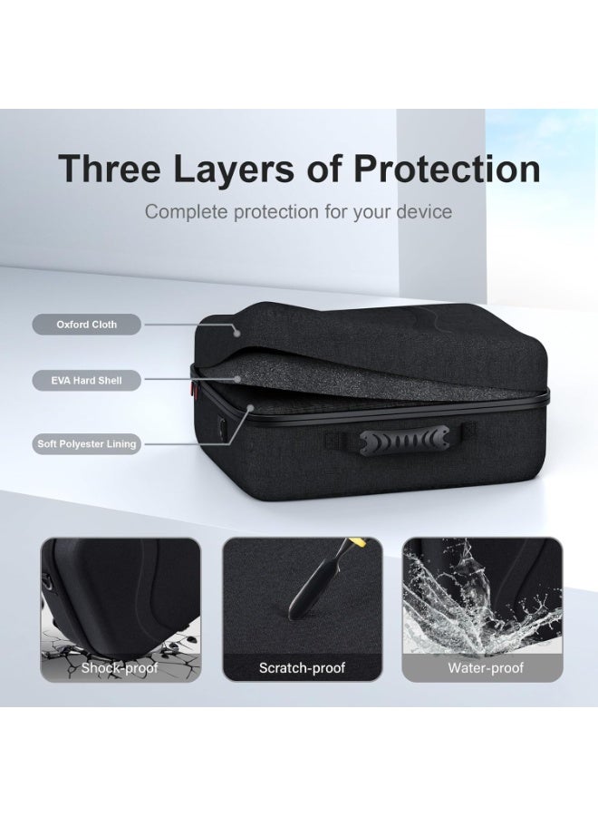 Case for Quest 3S, black, Plenty of space  Portable Case For Quest 3S, Protective Case Travel Case For Quest 3S Black - Image 4