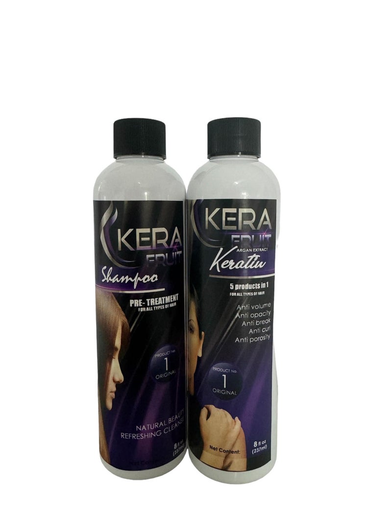 KERA FRUIT Cirugia Capilar 8 OZ Tratamiento Capilar Anti Volumen Anti Frizz - Image 1