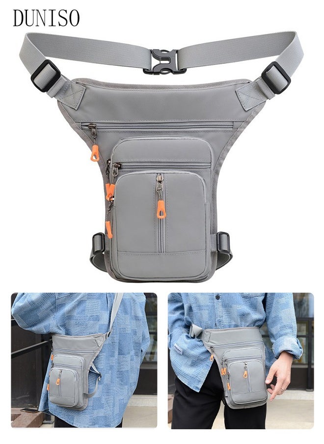 DUNISO Multifunction Drop Leg Bag For Men and Women Panel Utility Waist Bag Shoulder Bag Crossbody Bag For Cycling Hiking Travelling Pouch Pack Waistpack For Outdoor Sports  - Image 1