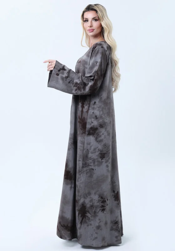MSquare Fashion Premium Soft Jacquard Abaya with Self-Design & Matching Headscarf